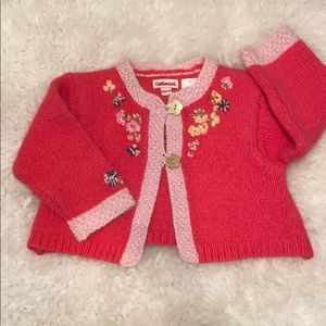 Catamini infant pink sweater cardigan
